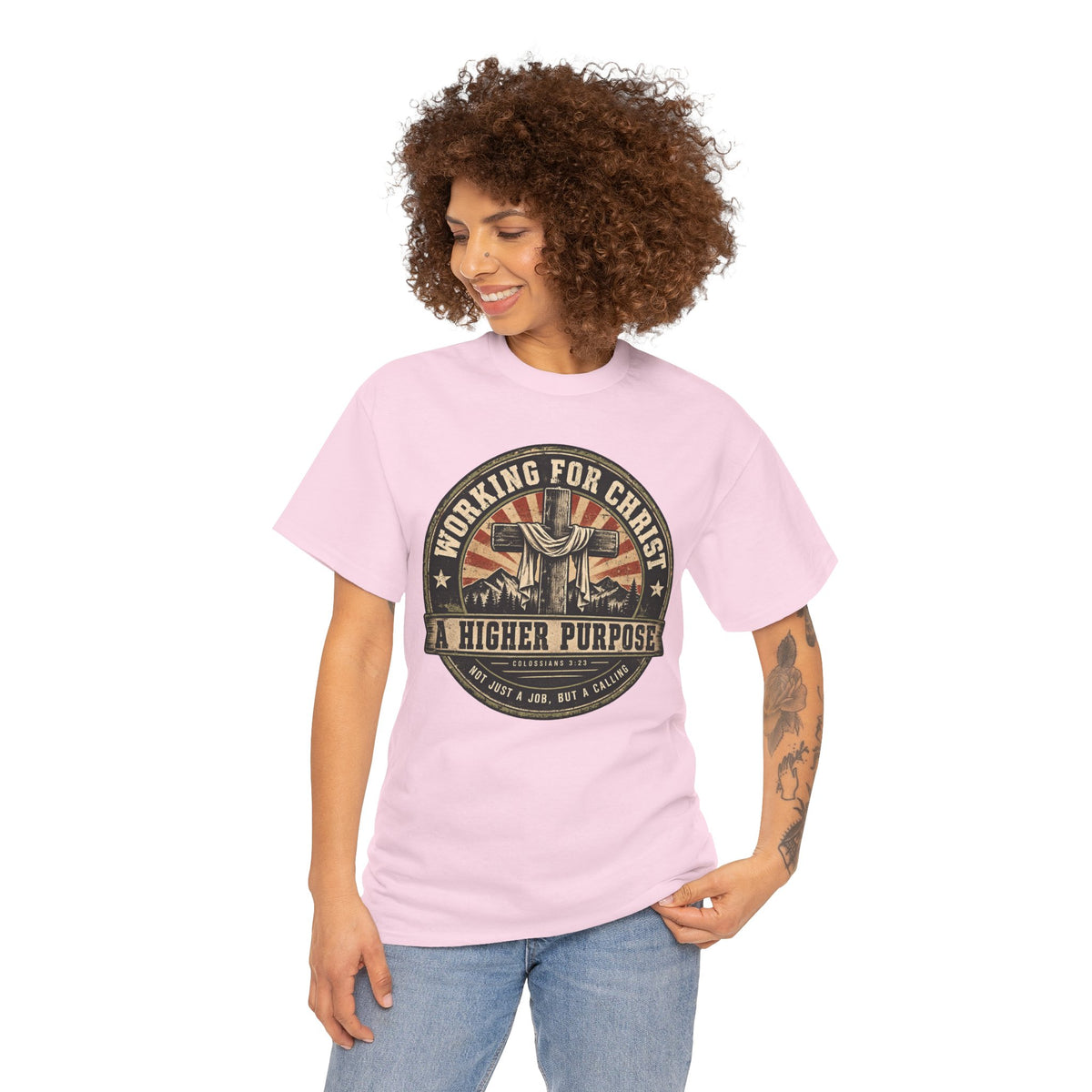 Chaplain T‑Shirt — "Working for Christ: A Higher Purpose" Christian Tee