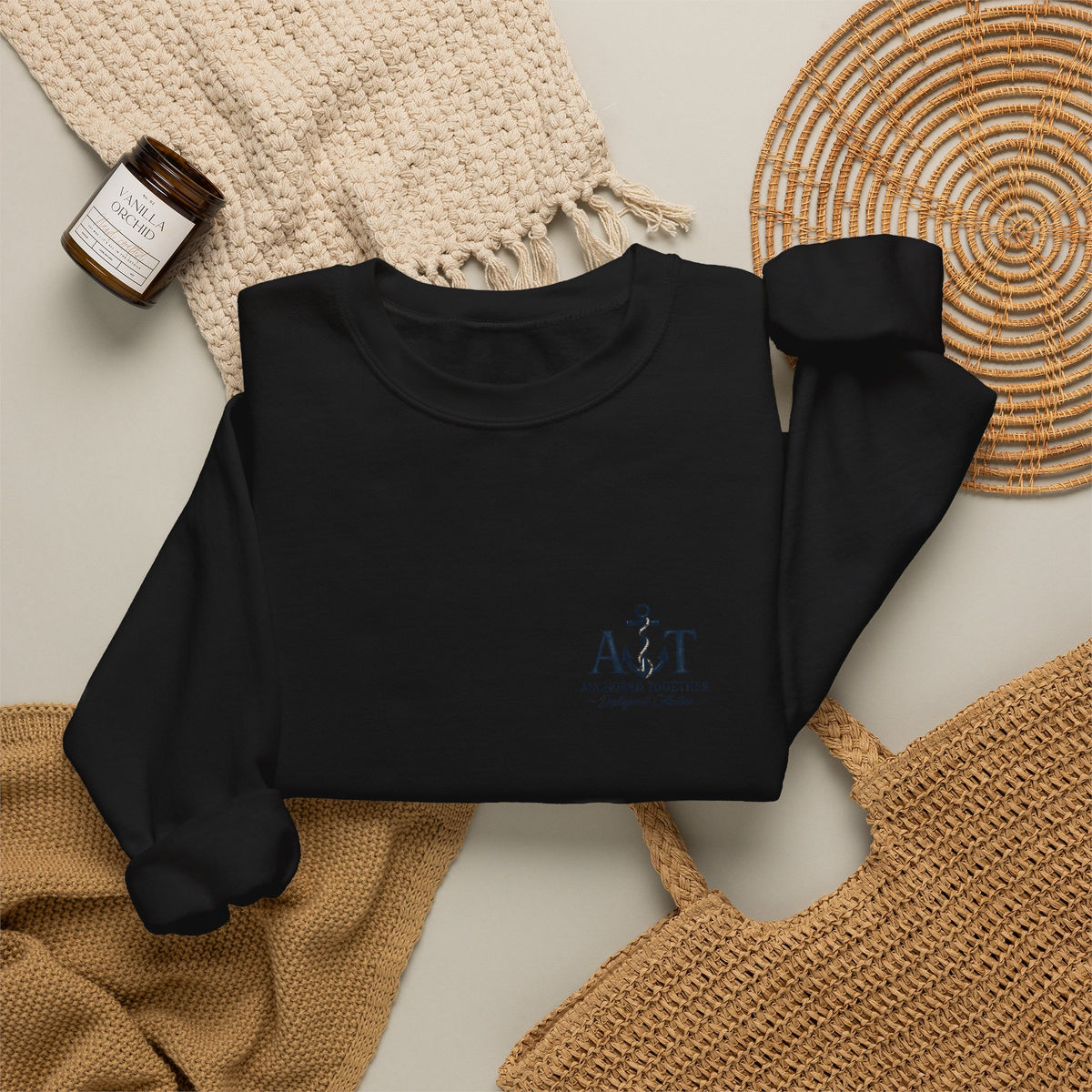 Miles Apart, Anchored Together — Military Family Crewneck Sweatshirt