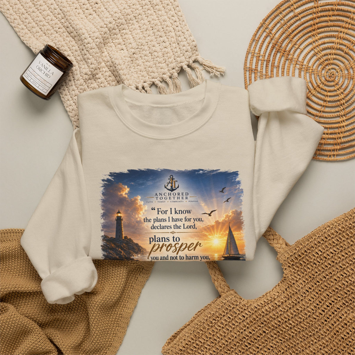Jeremiah 29:11 Crewneck Sweatshirt — 'Plans to Prosper' Christian Faith Gift for Women