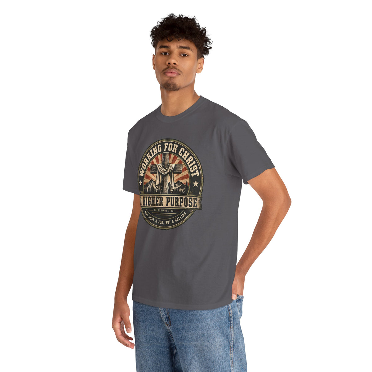 Chaplain T‑Shirt — "Working for Christ: A Higher Purpose" Christian Tee