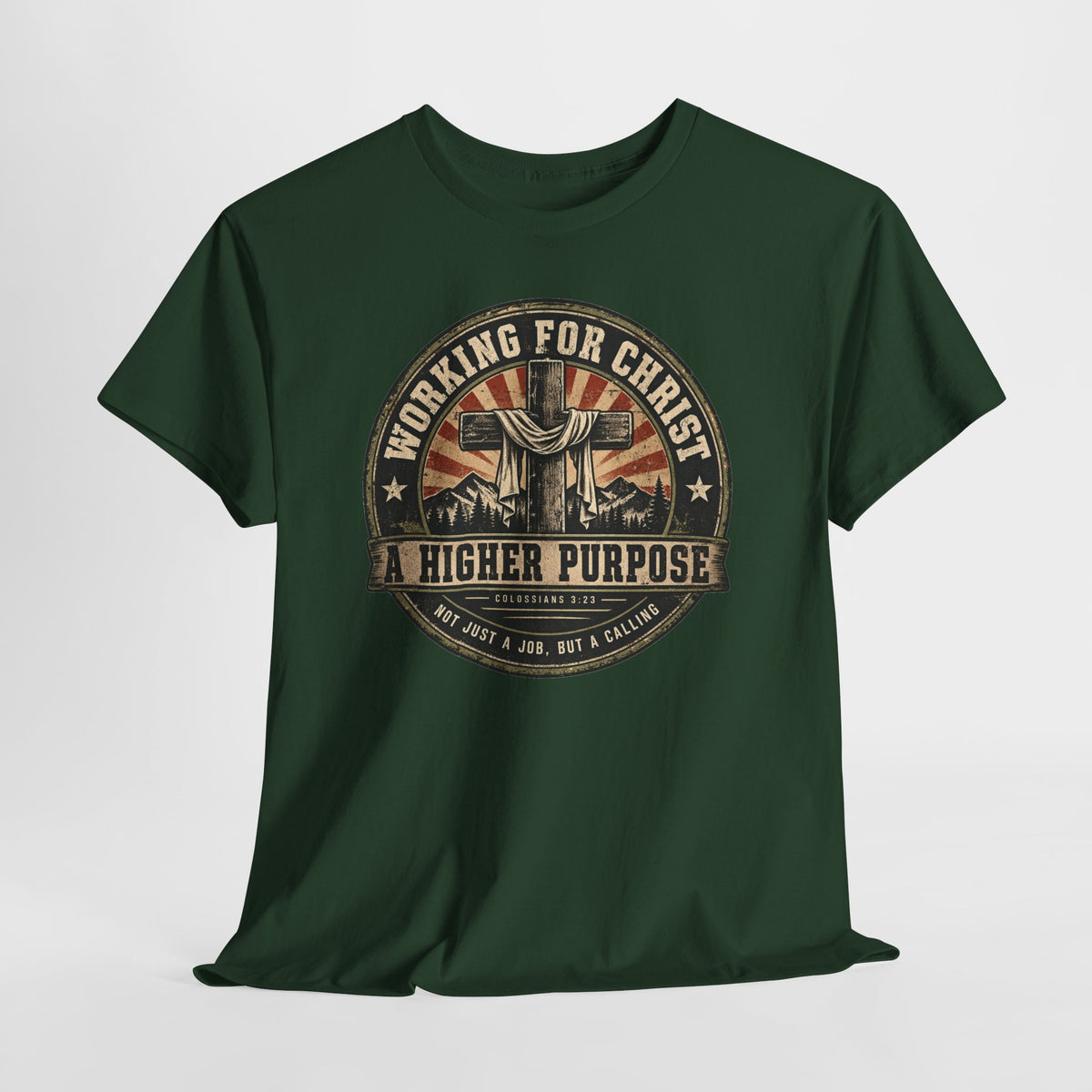 Chaplain T‑Shirt — "Working for Christ: A Higher Purpose" Christian Tee