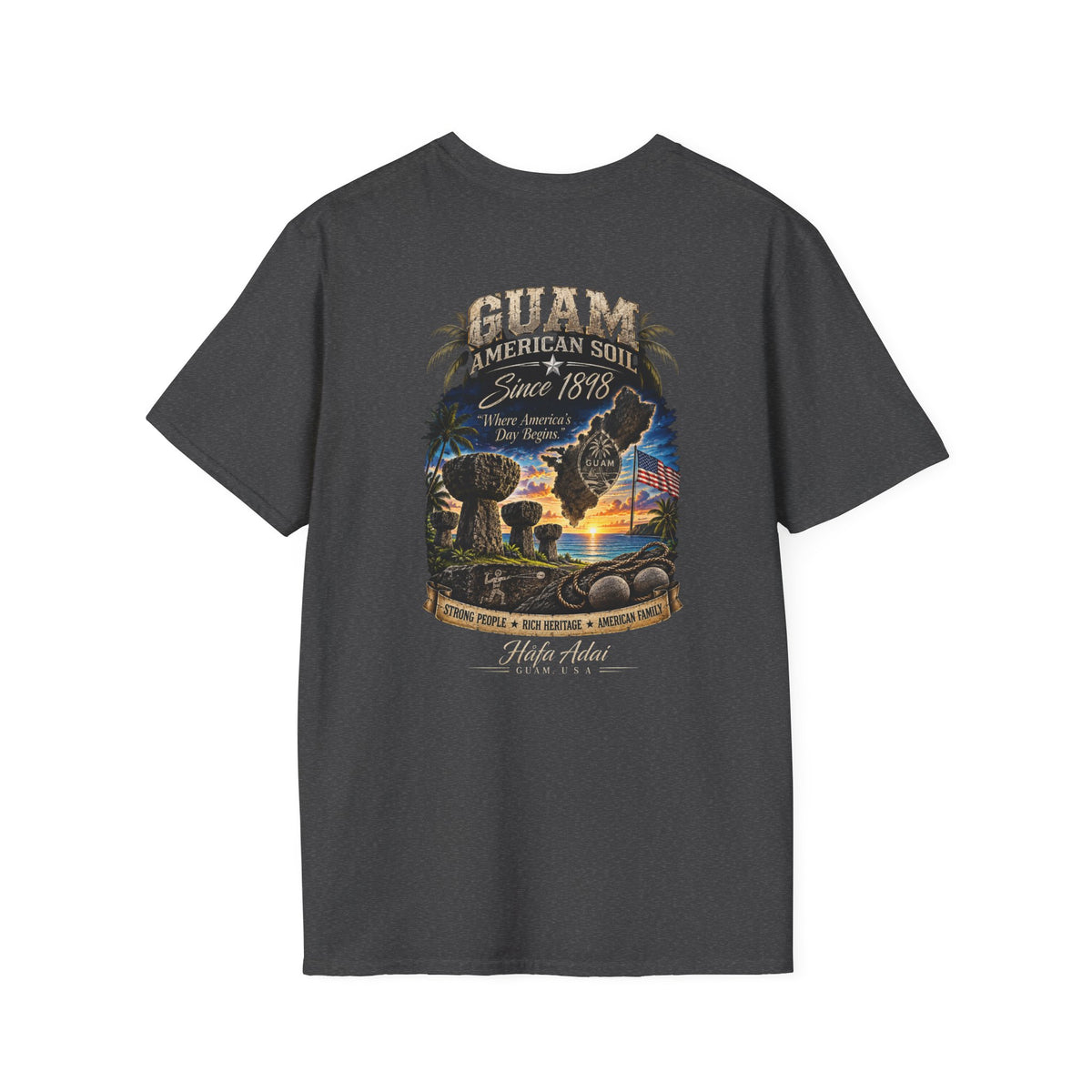 Guam American Soil Since 1898 Graphic T-Shirt - Håfa Adai Pride