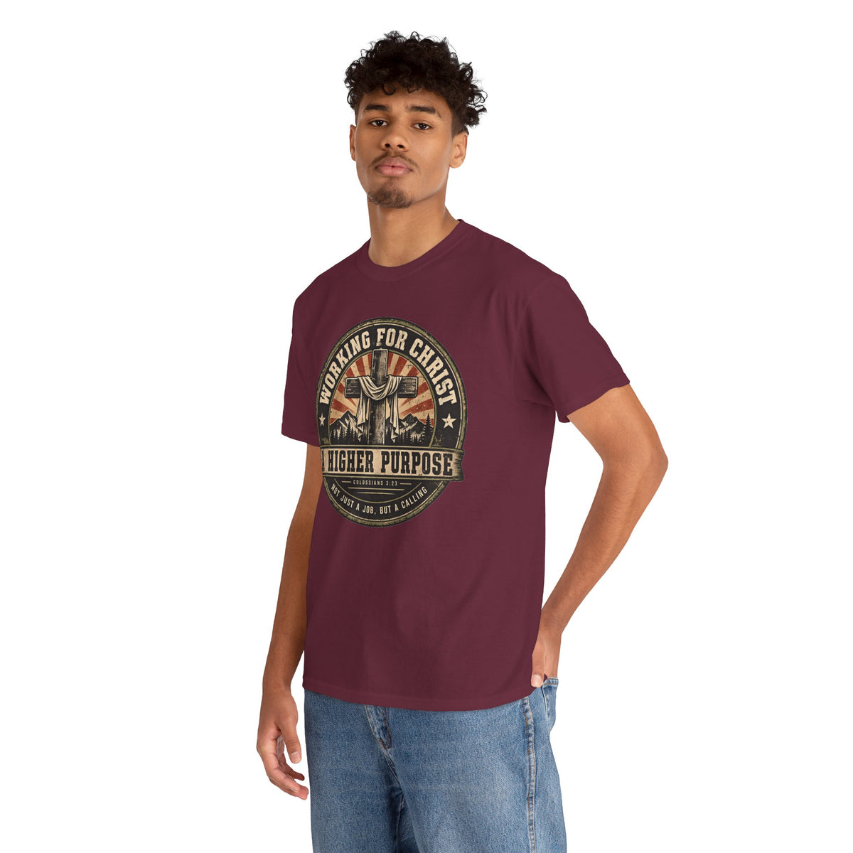 Chaplain T‑Shirt — "Working for Christ: A Higher Purpose" Christian Tee