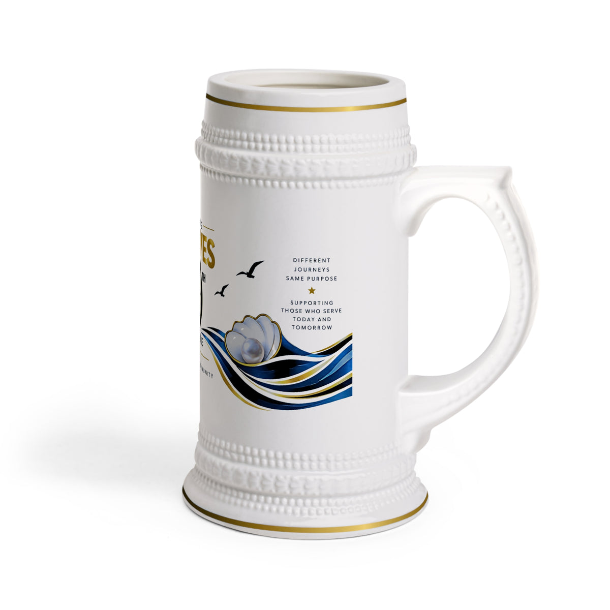 Navy Wives 90th Anniversary Beer Stein Mug — Celebrating 90 Years of Service