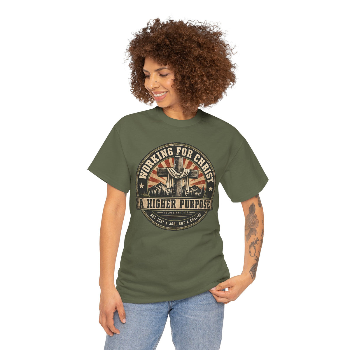 Chaplain T‑Shirt — "Working for Christ: A Higher Purpose" Christian Tee