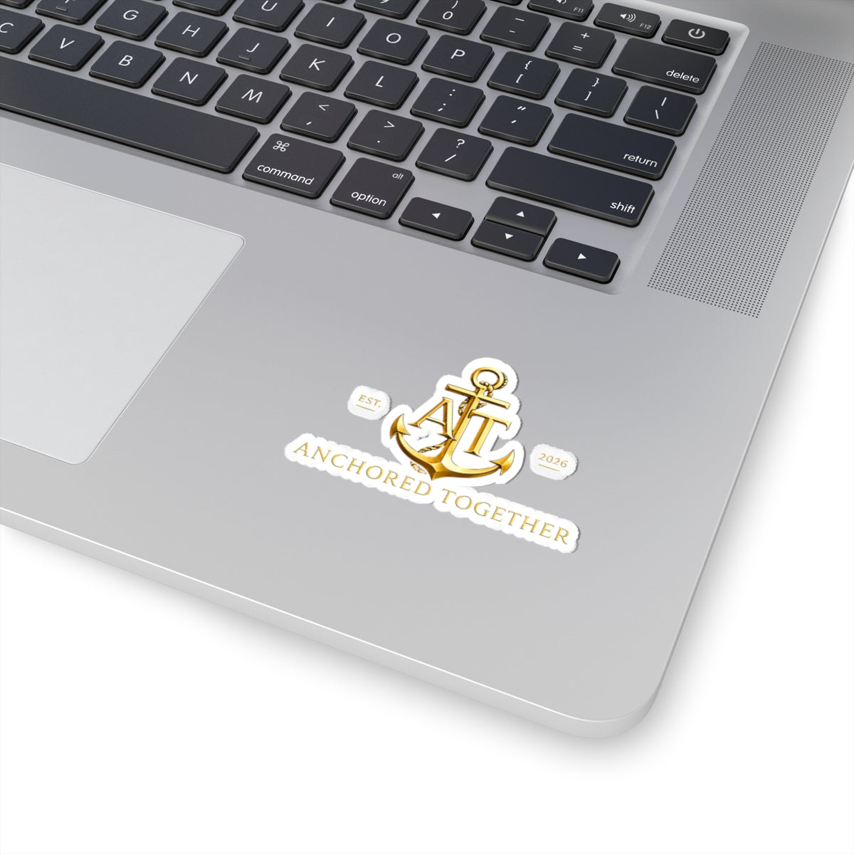 Anchored Together Gold Anchor Kiss-Cut Sticker