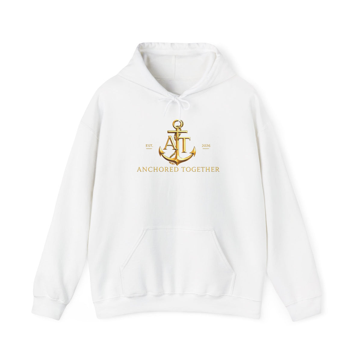 Anchored Together Hoodie — "Anchored Together" Nautical Faith Graphic Hoodie