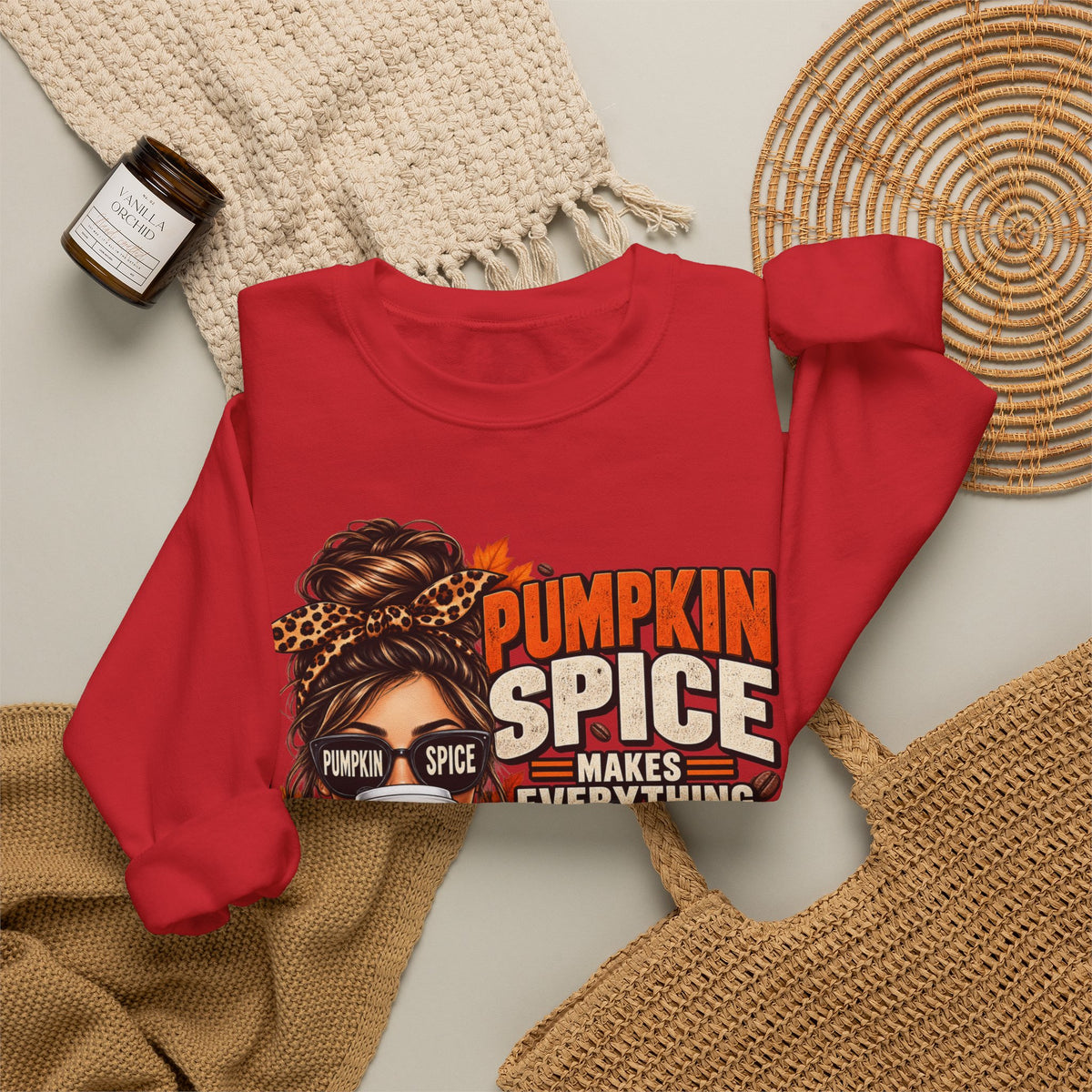 Pumpkin Spice Makes Everything Nice – Cozy Fall Sweatshirt