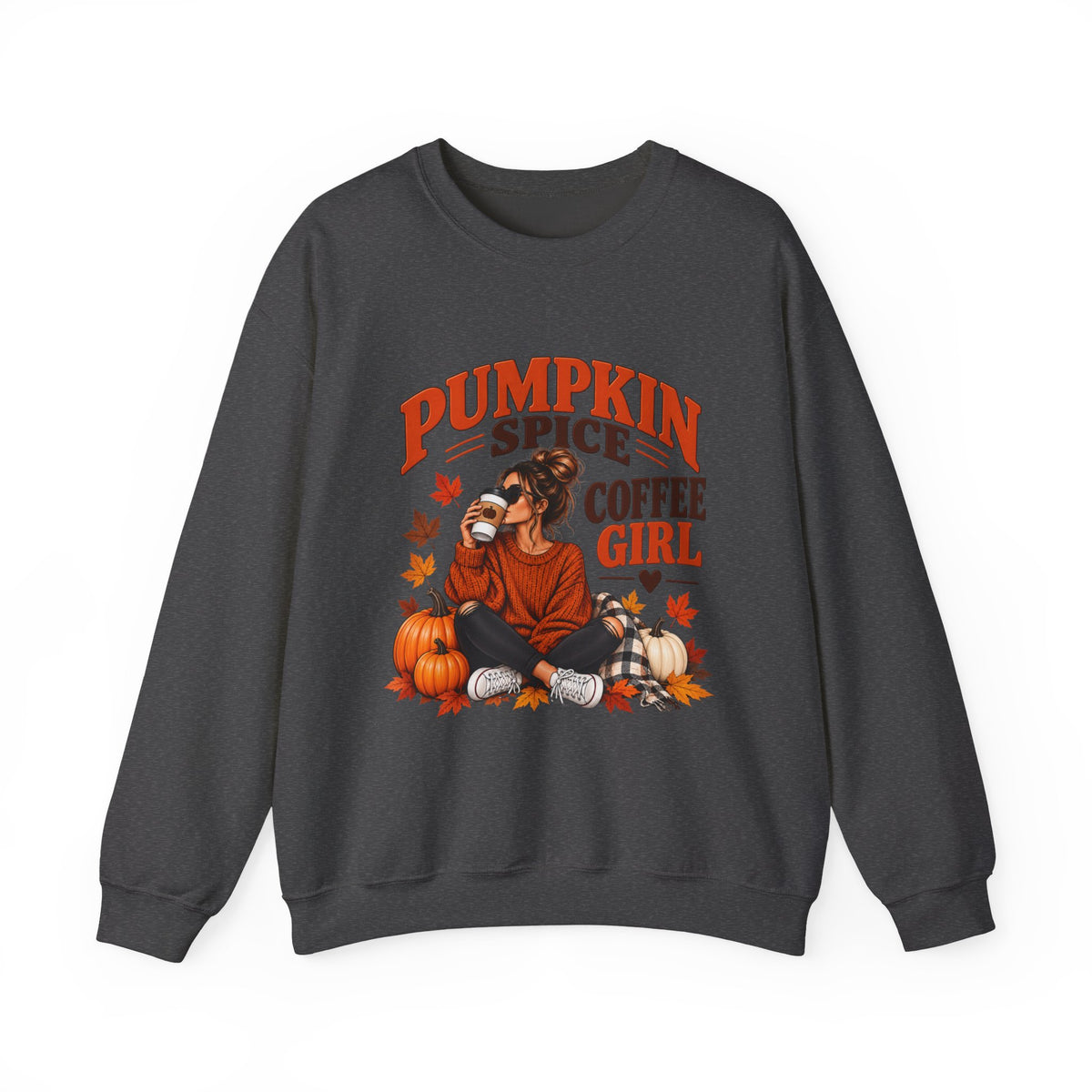 Pumpkin Spice Coffee Girl Sweatshirt — Cozy Fall Pullover for Coffee Lovers