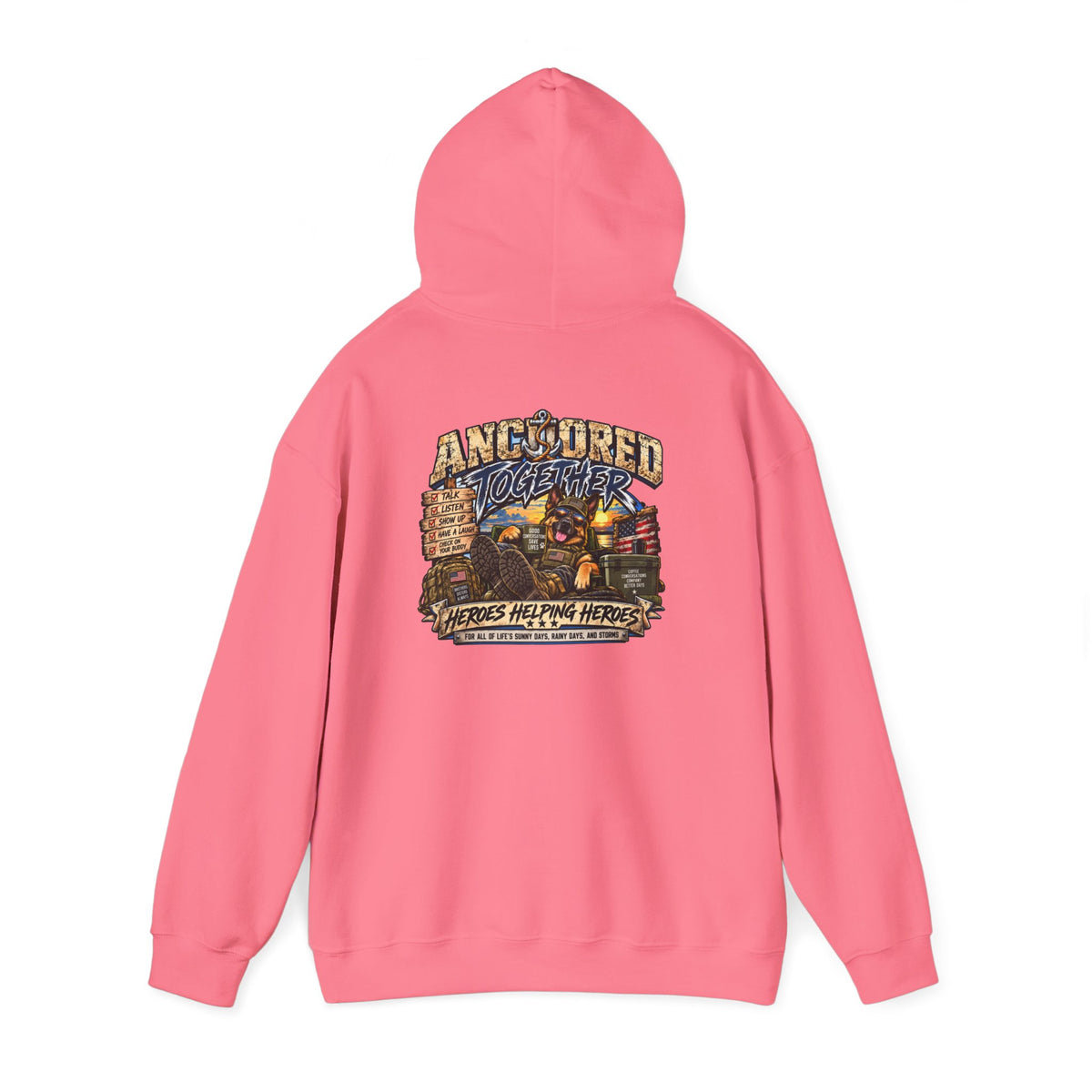 Anchored Together Hoodie — Heros Helping Heros