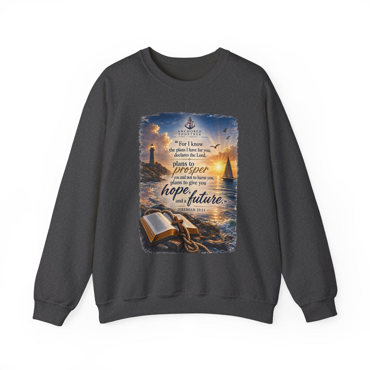 Jeremiah 29:11 Crewneck Sweatshirt — 'Plans to Prosper' Christian Faith Gift for Women