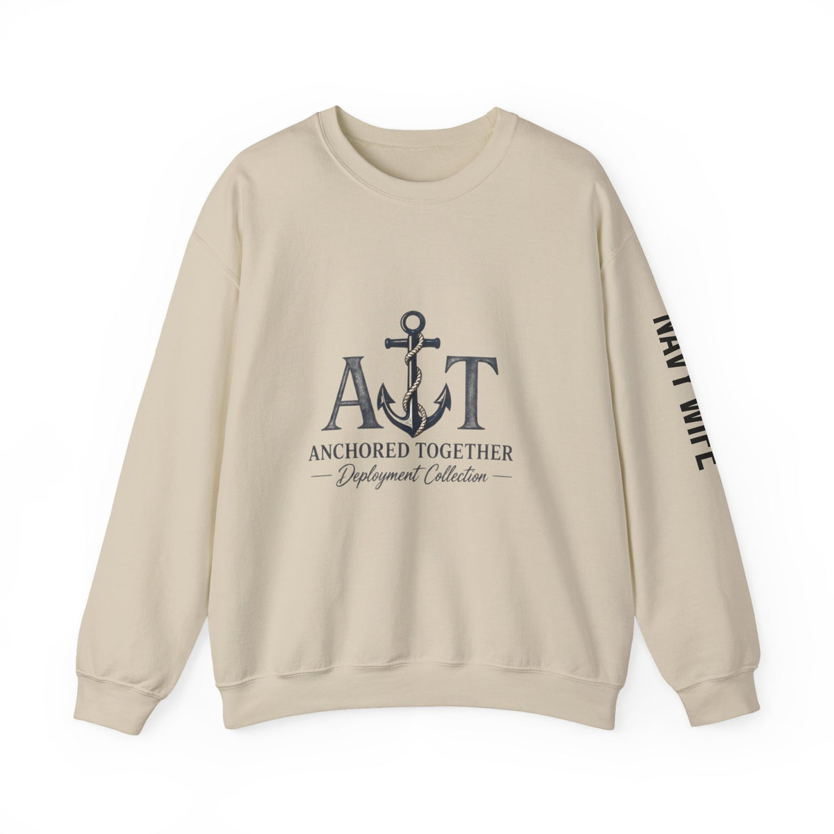 Miles Apart, Anchored Together — Military Deployment Sweatshirt | Navy Wife