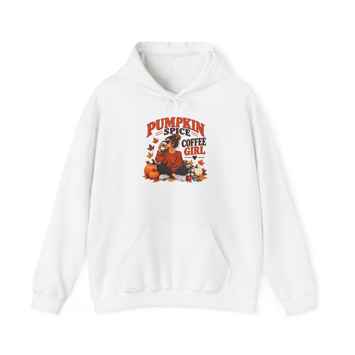 Pumpkin Spice Coffee Girl Hoodie — Fall Pumpkin Latte Graphic Sweatshirt