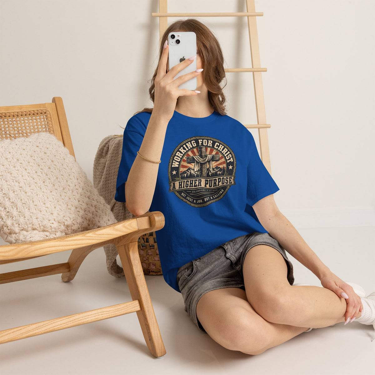 Chaplain T‑Shirt — "Working for Christ: A Higher Purpose" Christian Tee