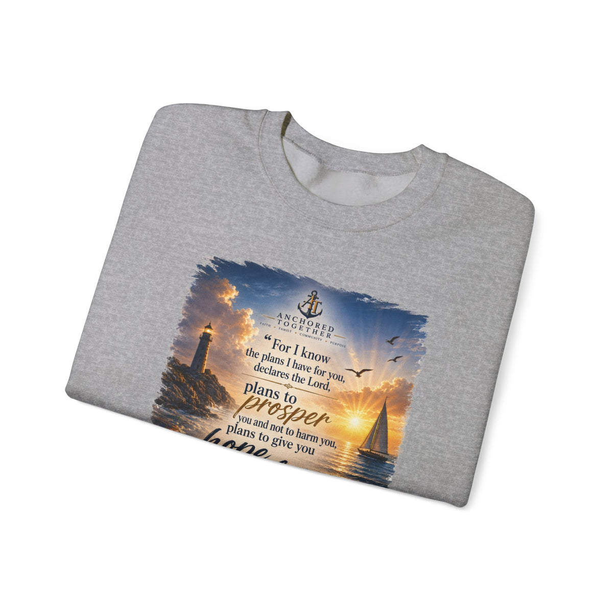 Jeremiah 29:11 Crewneck Sweatshirt — 'Plans to Prosper' Christian Faith Gift for Women
