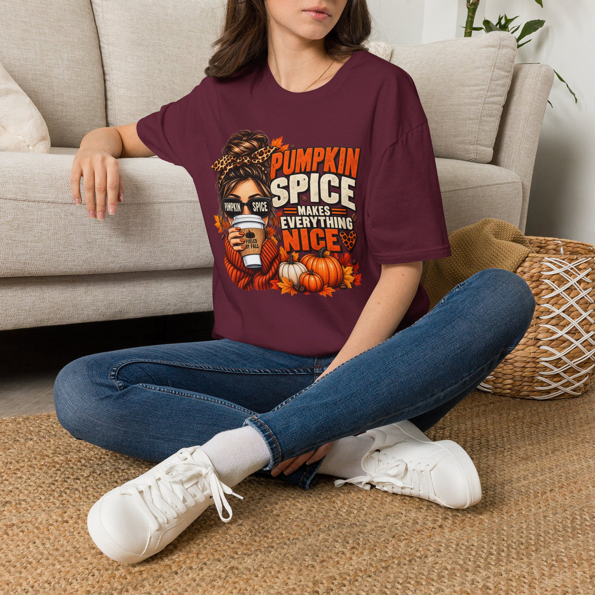 Pumpkin Spice Makes Everything Nice – Cozy Fall TShirt