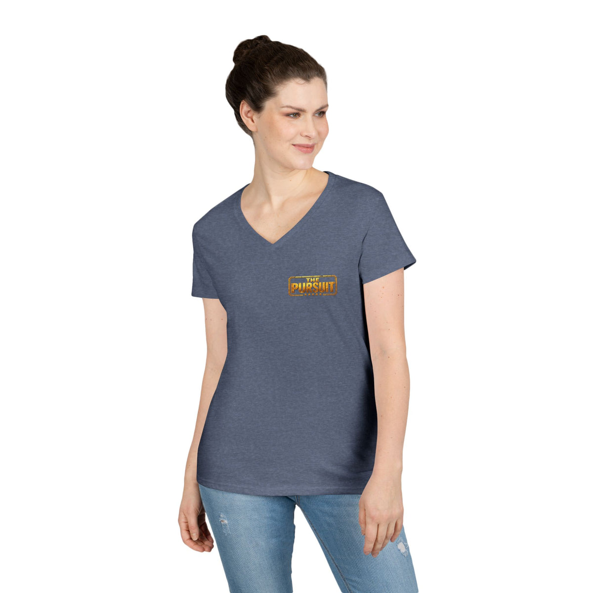The Pursuit Mission in Progress V-Neck Tee — Travel Packing Graphic