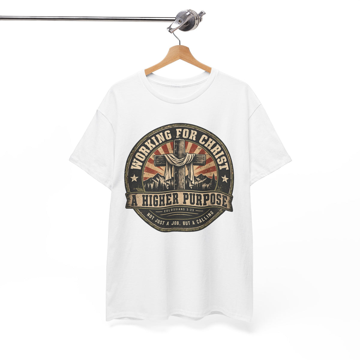 Chaplain T‑Shirt — "Working for Christ: A Higher Purpose" Christian Tee