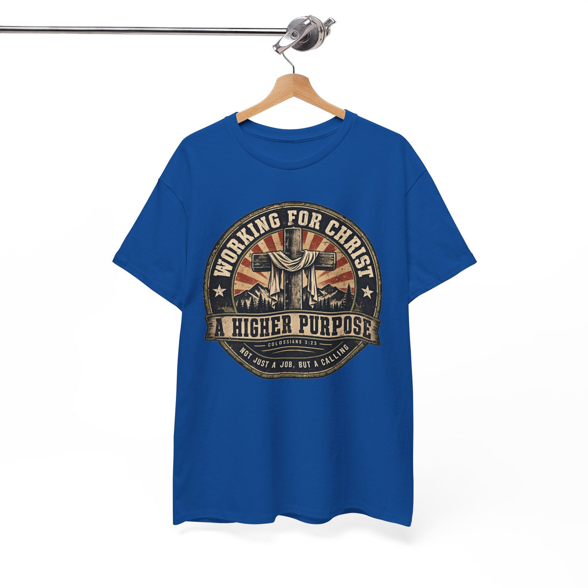 Chaplain T‑Shirt — "Working for Christ: A Higher Purpose" Christian Tee