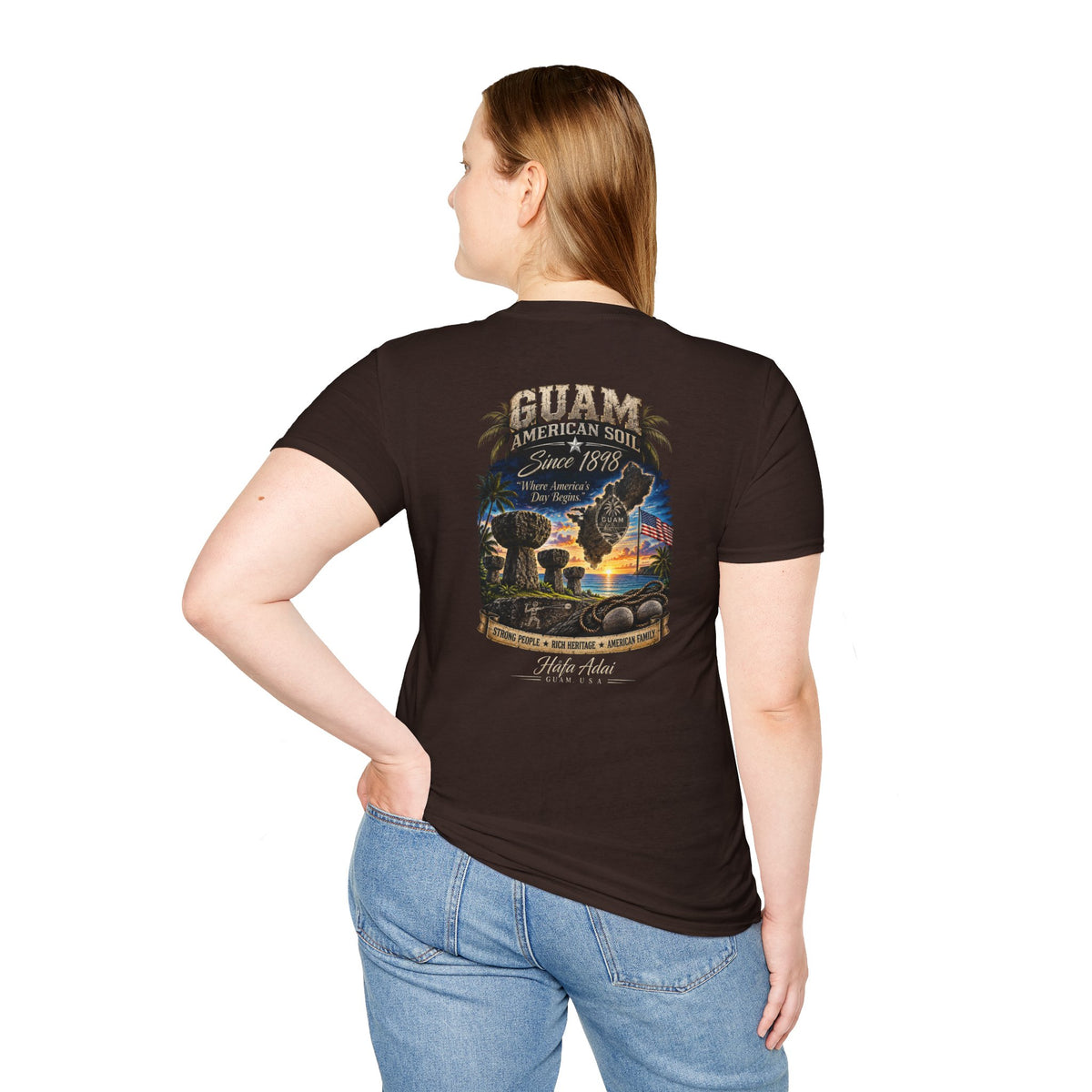 Guam American Soil Since 1898 Graphic T-Shirt - Håfa Adai Pride