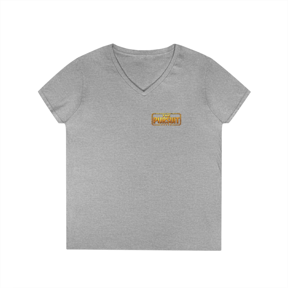 The Pursuit Mission in Progress V-Neck Tee — Travel Packing Graphic