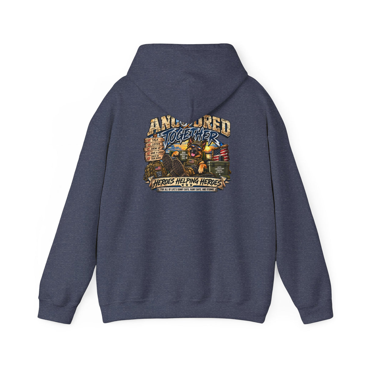 Anchored Together Hoodie — Heros Helping Heros