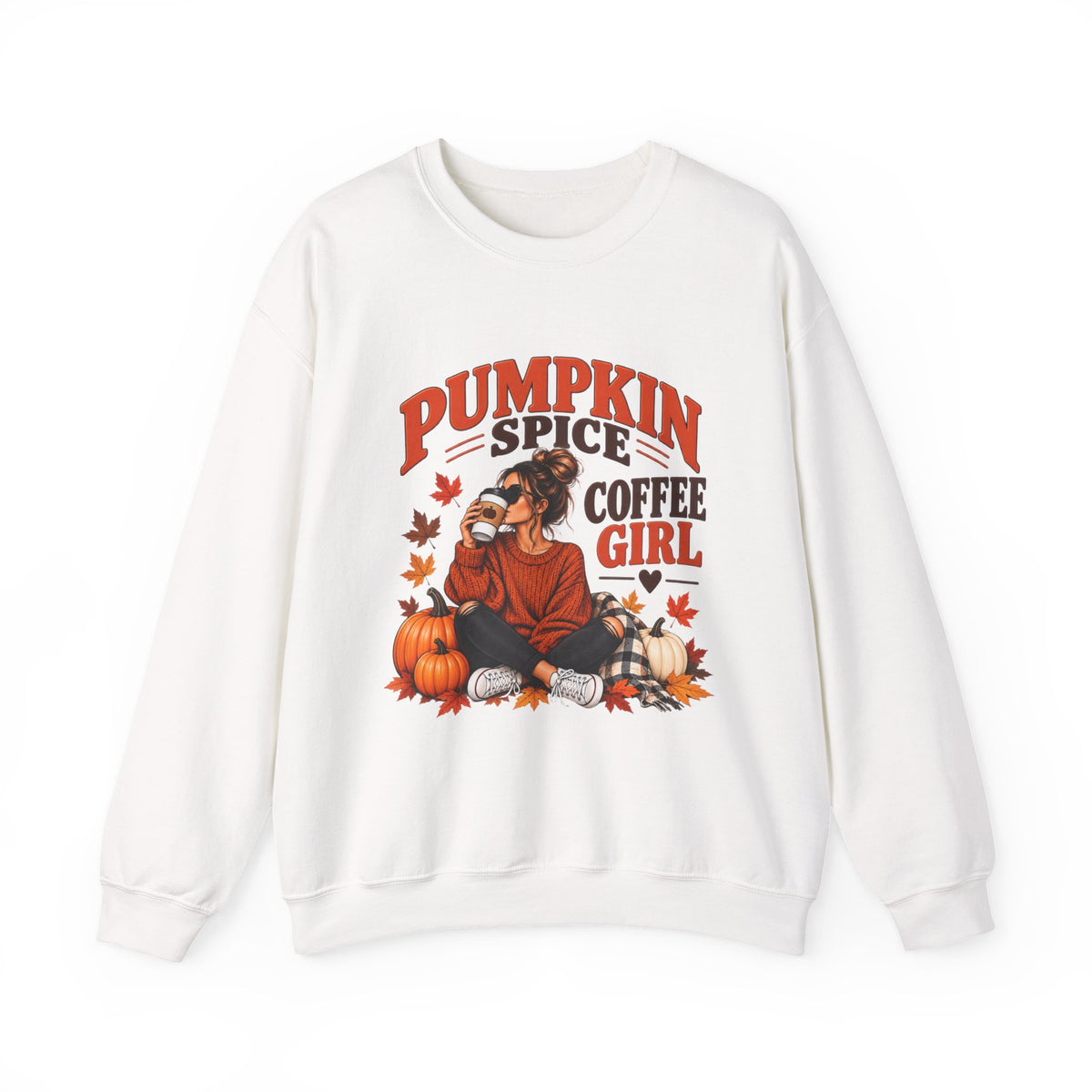 Pumpkin Spice Coffee Girl Sweatshirt — Cozy Fall Pullover for Coffee Lovers