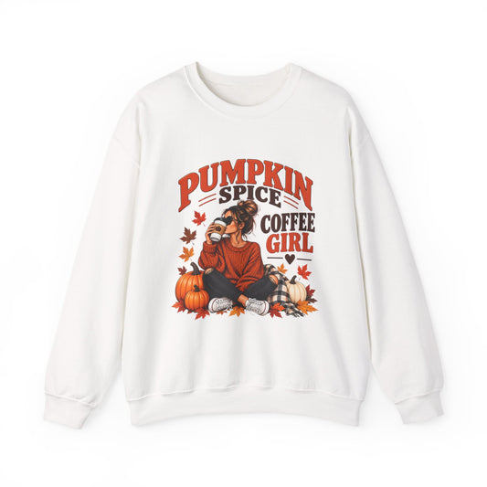 Pumpkin Spice Coffee Girl Sweatshirt — Cozy Fall Pullover for Coffee Lovers