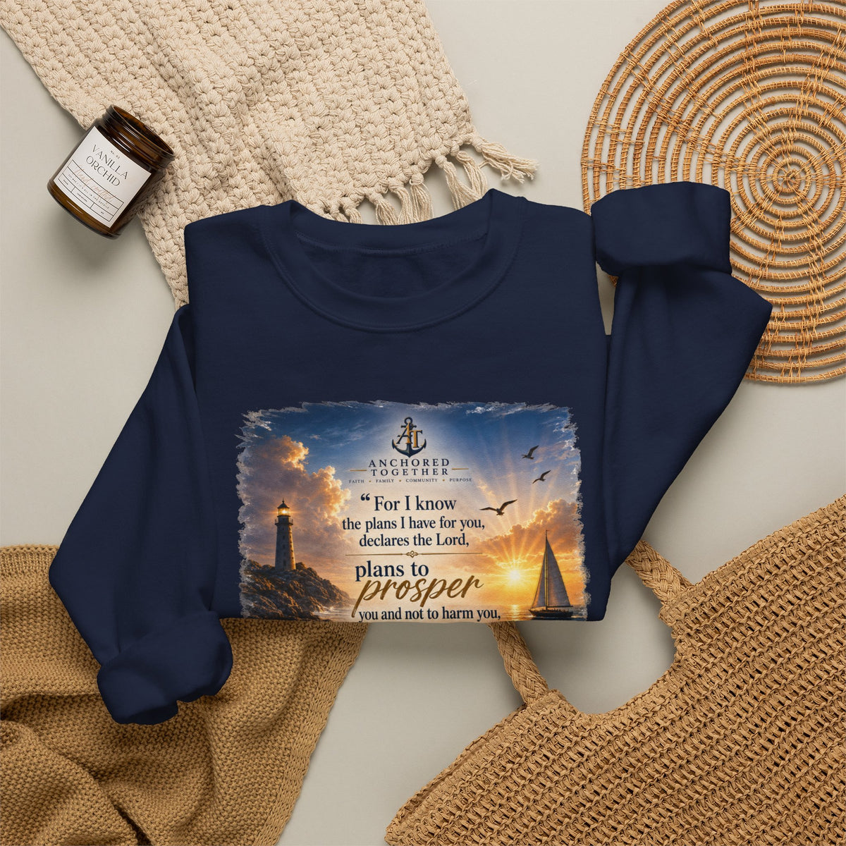 Jeremiah 29:11 Crewneck Sweatshirt — 'Plans to Prosper' Christian Faith Gift for Women