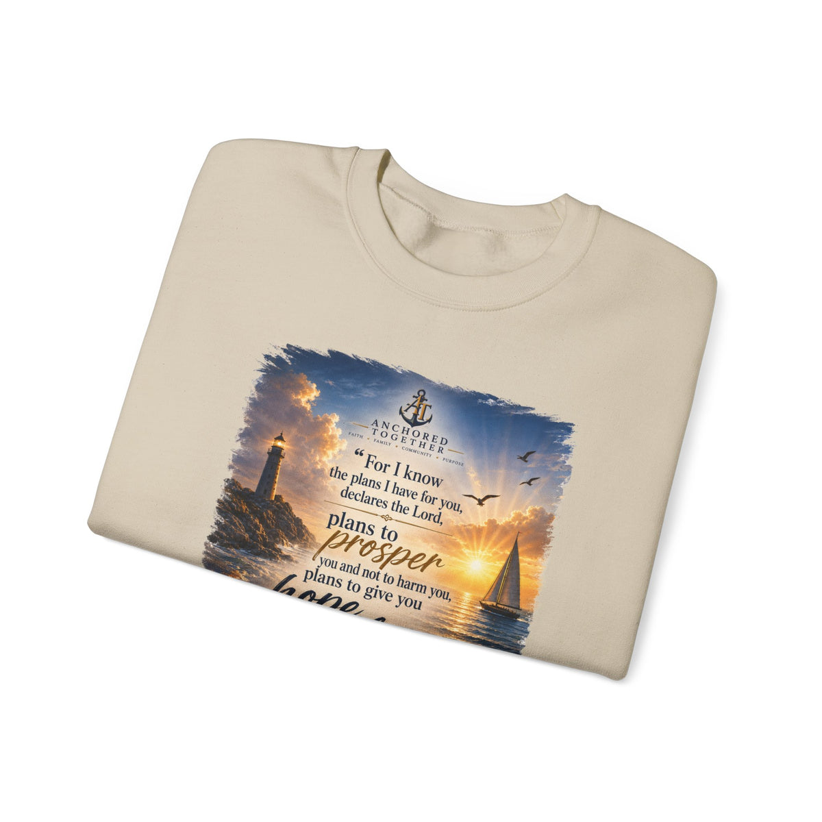 Jeremiah 29:11 Crewneck Sweatshirt — 'Plans to Prosper' Christian Faith Gift for Women