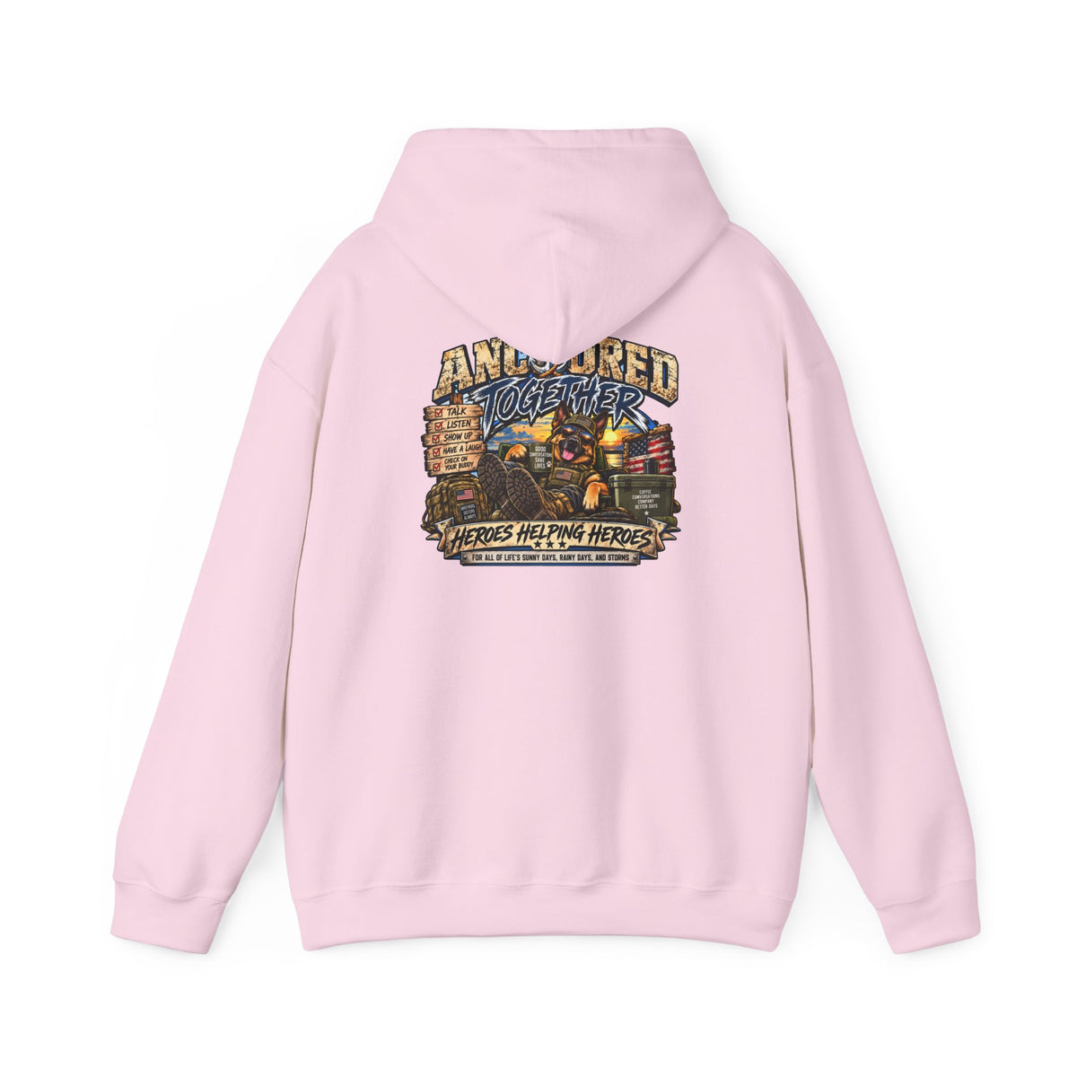 Anchored Together Hoodie — Heros Helping Heros