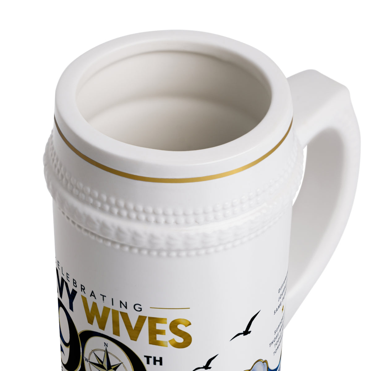 Navy Wives 90th Anniversary Beer Stein Mug — Celebrating 90 Years of Service