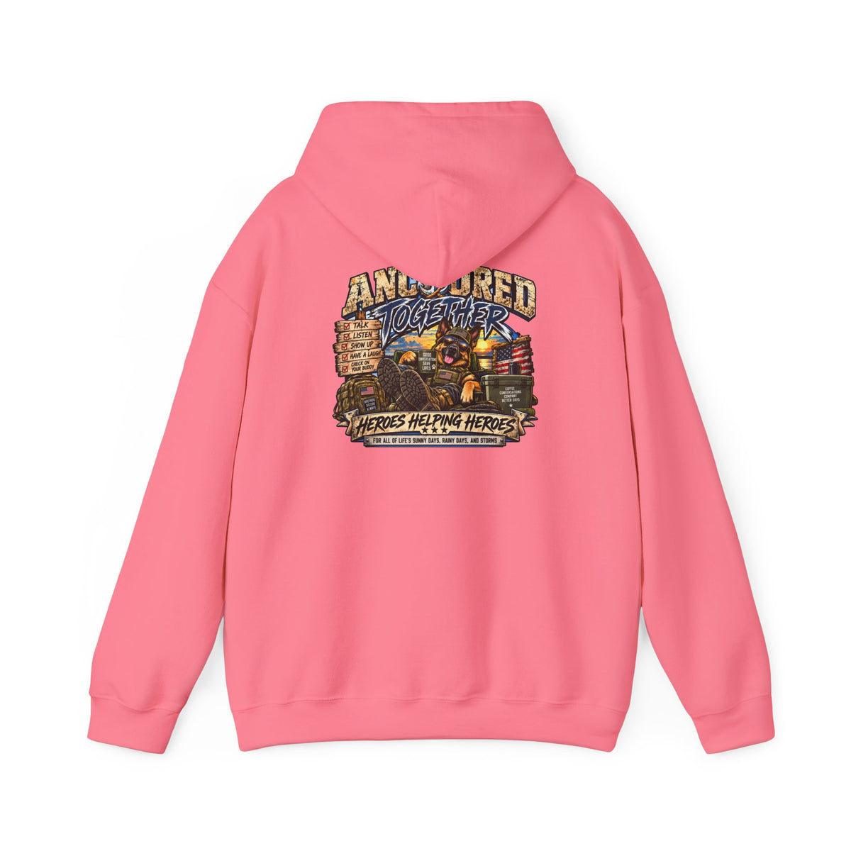 Anchored Together Hoodie — Heros Helping Heros