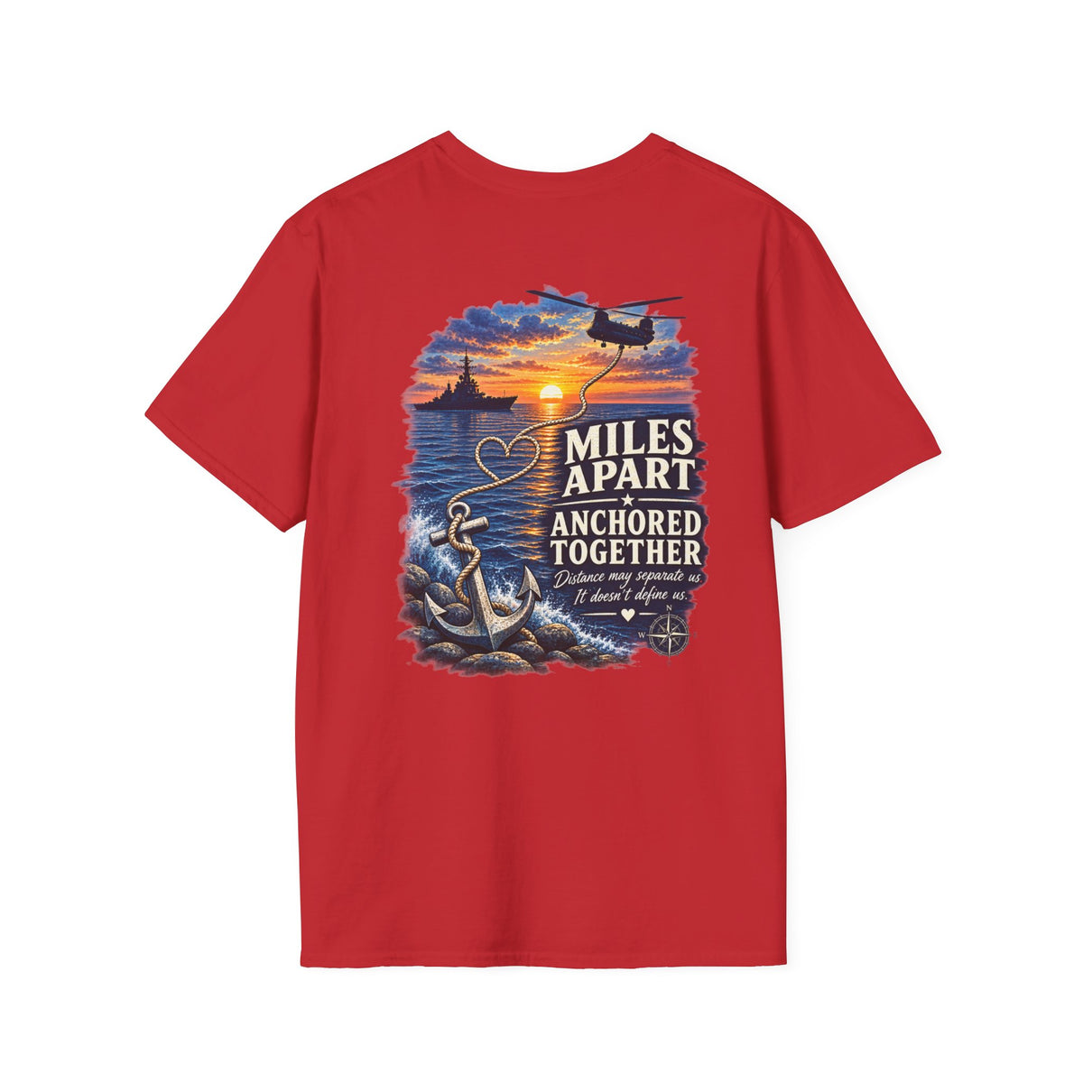 Miles Apart, Anchored Together — Military Deployment Shirt