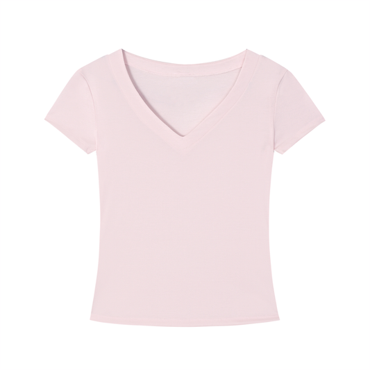 Tencel Slim Fit V-Neck T-Shirt