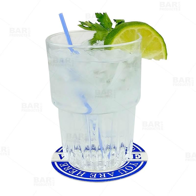 Round Drink Coasters "We Are Glad You Are Here" 3.5 inch Diameter - Pack of 250